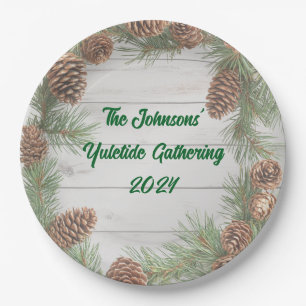 Rustic Christmas Party  Paper Plate