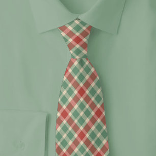 Rustic Christmas Plaid Tie