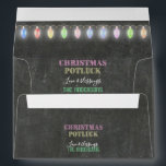 Rustic Christmas Potluck Chalkboard String Lights<br><div class="desc">Rustic Christmas Potluck Chalkboard String Lights. A colourful and joyful design to invite your friend to celebrate the season! Use Customise tool to add your info,  make changes. For matching items,  please,  visit my Christmas Potluck Collection.</div>