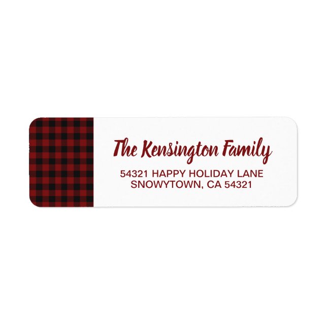 Rustic Christmas Red Buffalo Plaid Holiday (Front)