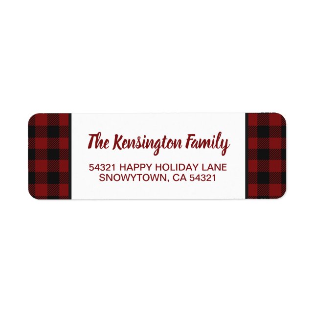 Rustic Christmas Red Buffalo Plaid Holiday (Front)