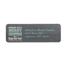 Rustic Christmas Return Address Labels