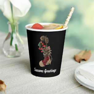 Rustic Christmas Stocking Paper Cup