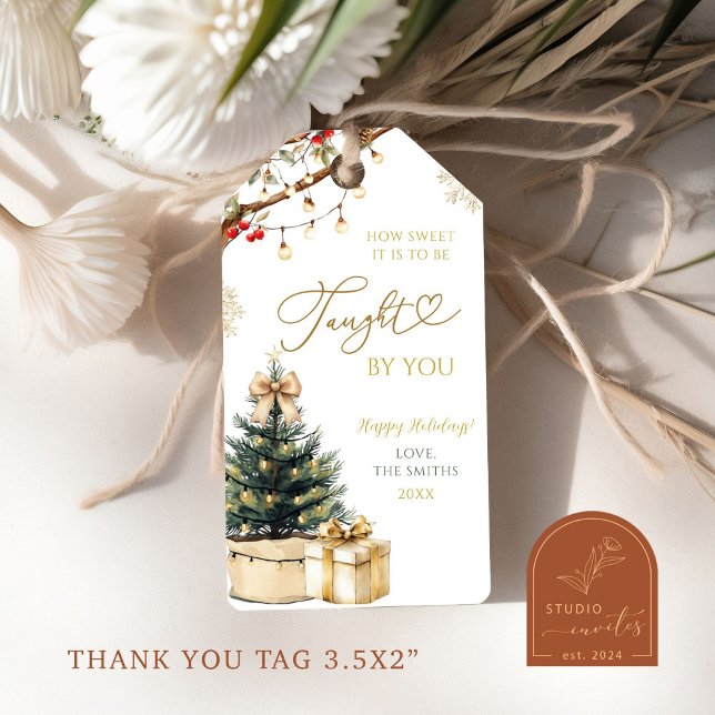 Rustic Christmas Sweet Teacher Appreciation Tags (Creator Uploaded)