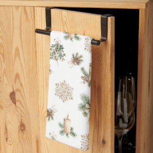Rustic Christmas Tea Towel