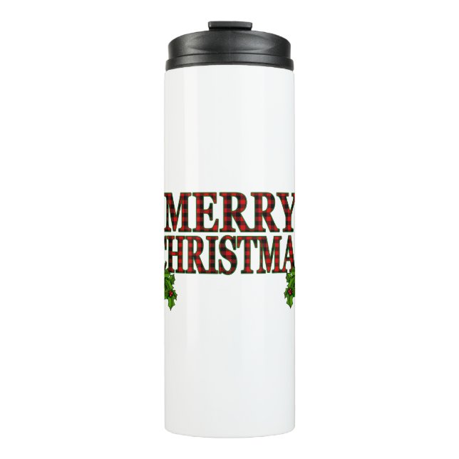 Rustic Christmas Thermal Tumbler (Front)