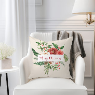 Rustic Christmas Throw Pillow