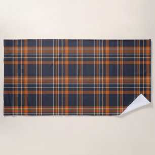 Rustic Christmas/winter plaid Beach Towel