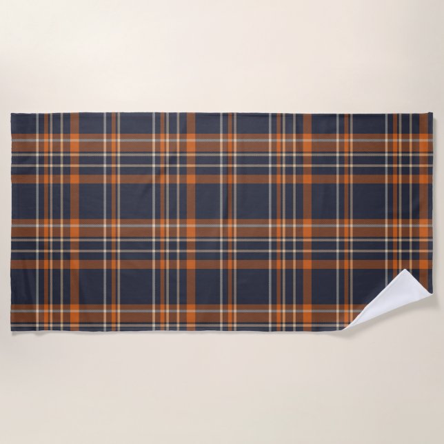 Rustic Christmas/winter plaid   Beach Towel (Front)