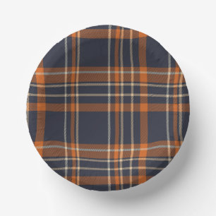 Rustic Christmas/winter plaid  Paper Plate