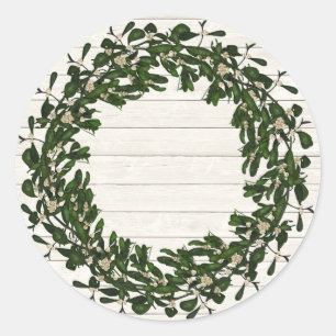 Rustic Christmas Wreath Sticker