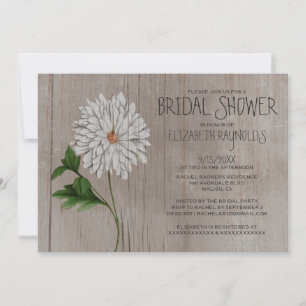 Rustic Chrysanthemum Bridal Shower Invitations