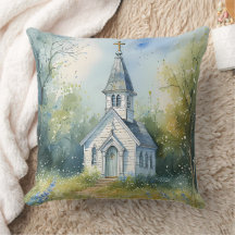 Rustic Church Path in Wildflower Meadow