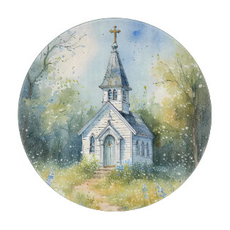 Rustic Church Path in Wildflower Meadow Cutting Board