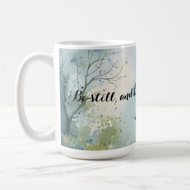 Rustic Church Path in Wildflower Meadow Editable Coffee Mug (Left)