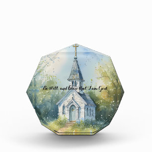 Rustic Church Path in Wildflower Meadow Photo Block