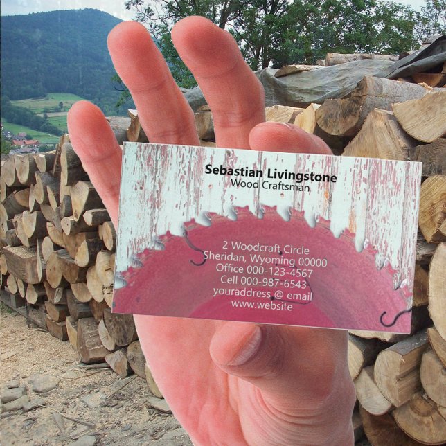Rustic Circular Saw Woodworking Craftsman Business Card (Creator Uploaded)