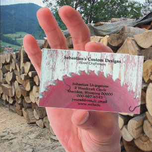 Rustic Circular Saw Woodworking Craftsman Business Card