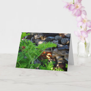 Rustic Citronella Leaf Portrait Card