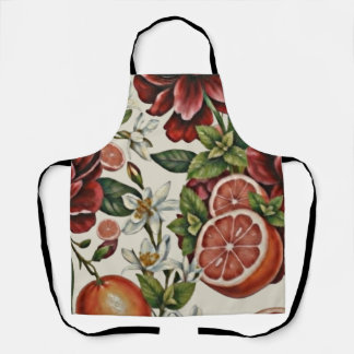 Rustic Citrus Floral summer Apron
