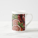 Rustic Citrus Floral summer  Bridal Shower Bone China Mug<br><div class="desc">Rustic Citrus Floral summer coffee mug Bring the warmth of a Mediterranean summer to your bridal shower with this vibrant and elegant collection. Featuring a sophisticated blend of sun-ripened oranges, lush greenery, and deep burgundy blooms, this theme is perfect for the bride who loves a mix of rustic charm and...</div>