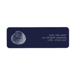 Rustic Clam Shell Dark Blue Wedding