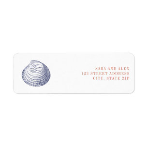 Rustic Clam Shell Red & Blue Wedding