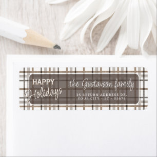 Rustic Classy Elegant Plaid Pattern Holiday