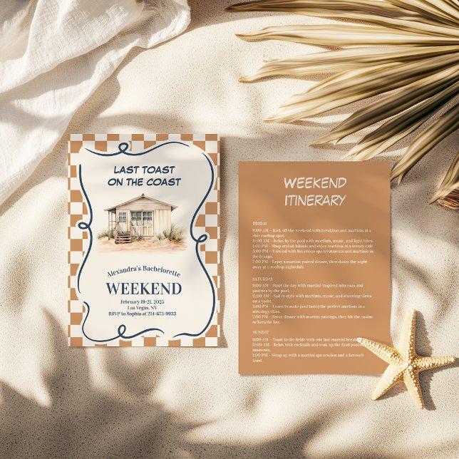 Rustic Coastal Retreat Bachelorette Invitation (Creator Uploaded)
