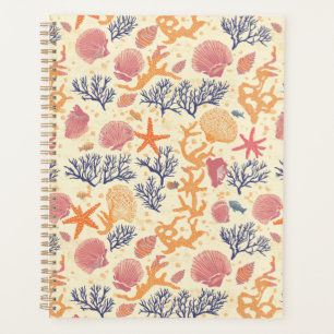 Rustic Coastal - Seashells, Starfish, Reef (1) Planner