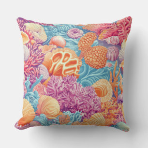 Rustic Coastal - Seashells, Starfish, Reef (20) Cushion