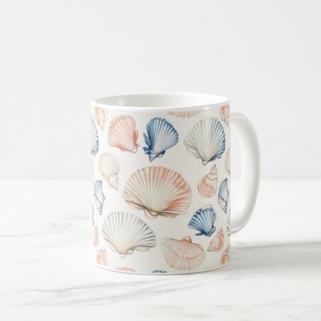 Rustic Coastal - Seashells, Starfish, Reef (21) Coffee Mug (Front Right)