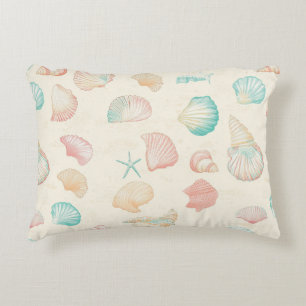 Rustic Coastal - Seashells, Starfish, Reef (22) Decorative Cushion
