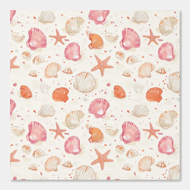 Rustic Coastal - Seashells, Starfish, Reef (28) Wallpaper (Front)