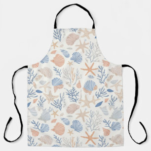 Rustic Coastal - Seashells, Starfish, Reef (34) Apron
