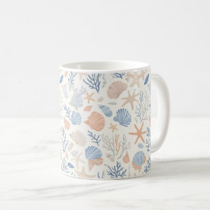 Rustic Coastal - Seashells, Starfish, Reef (34) Coffee Mug