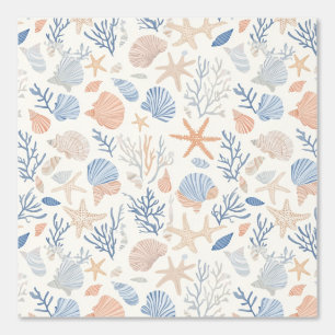 Rustic Coastal - Seashells, Starfish, Reef (34) Wallpaper