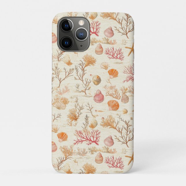 Rustic Coastal - Seashells, Starfish, Reef (5) Case-Mate iPhone Case (Back)