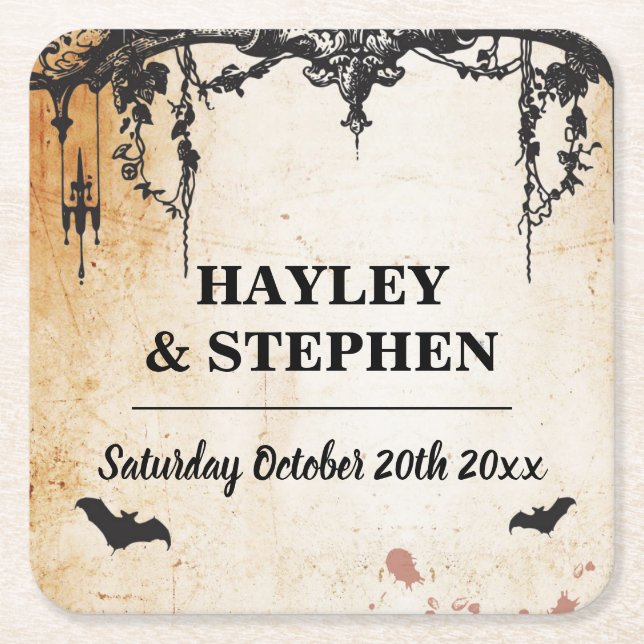 Rustic Coasters Place Matts Wedding Gothic Frame (Front)