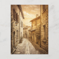Rustic Cobblestone Streets European Village 
