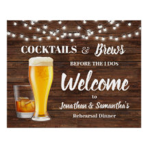 Rustic Cocktails & Brews Before I do Rehearsal