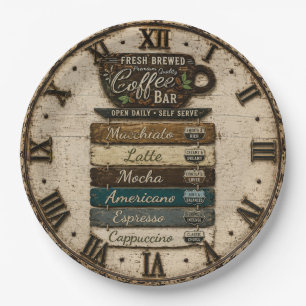 Rustic Coffee Bar Kitchen Farmhouse  Decor  Paper Plate