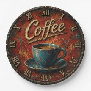 Rustic Coffee Paper Plate