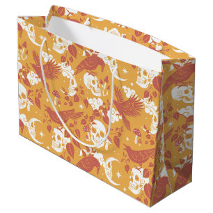 Rustic Colour Halloween Pattern - Large Gift Bag