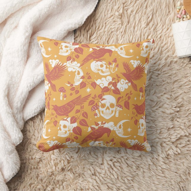 Rustic Colour Halloween Pattern Throw Pillow (Blanket)