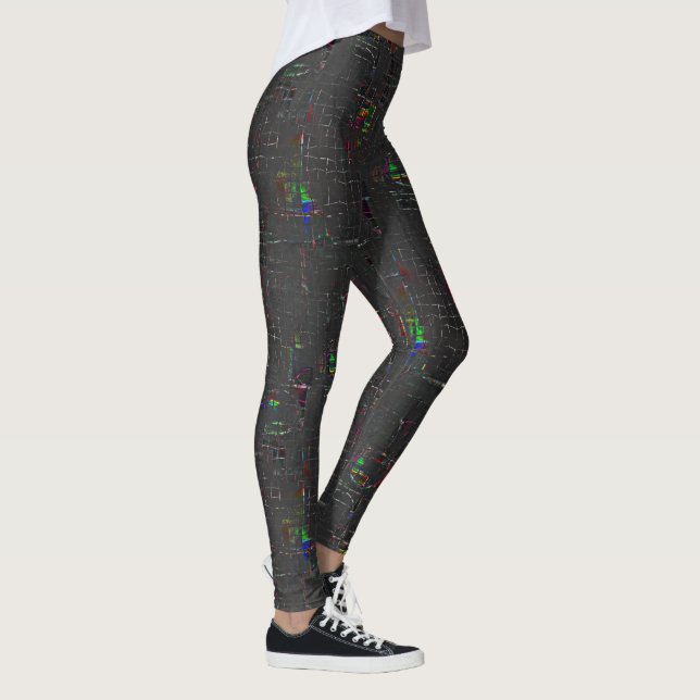 Rustic coloured drawing in night darkness up jute leggings (Right)