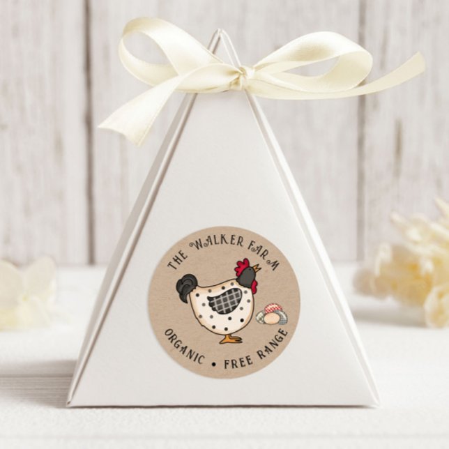 Rustic Colourful Farm Fresh Eggs Classic Round Sticker (Creator Uploaded)