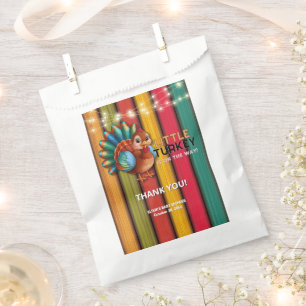 Rustic Colourful Little Turkey Baby Shower Favour Bags