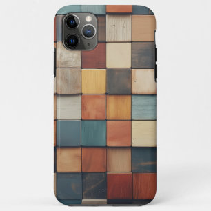 Rustic Colourful Wooden Blocks Pattern Case-Mate iPhone Case