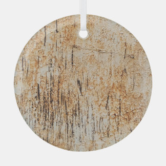 Rustic colours intertwine in corroded metal textur glass tree decoration